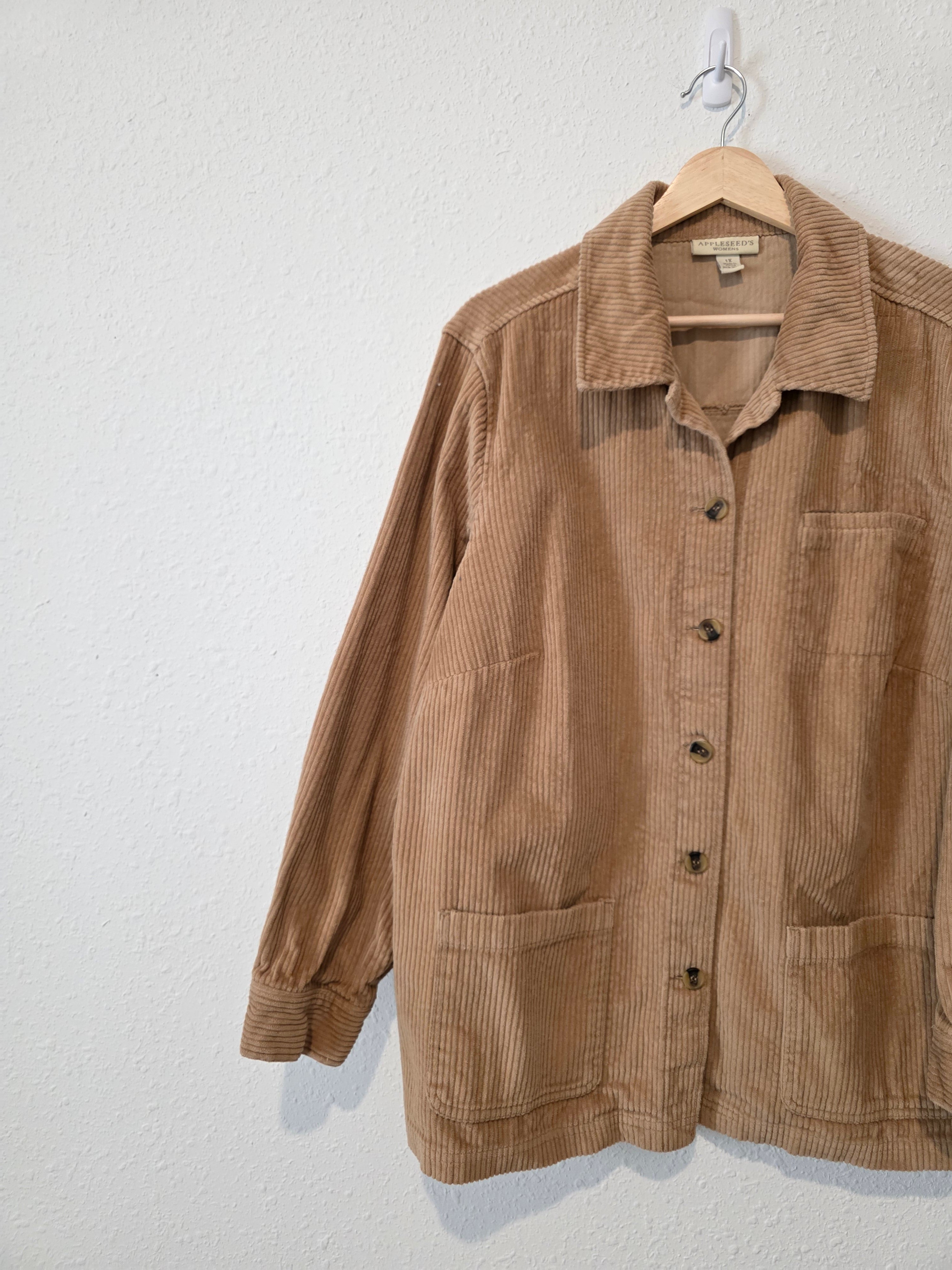 Camel Corduroy Chore Jacket (1X)