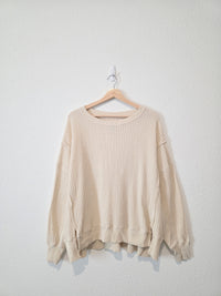 Oversized Waffle Knit Top (S)