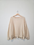 Oversized Waffle Knit Top (S)
