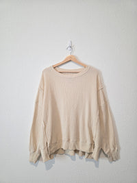 Oversized Waffle Knit Top (S)