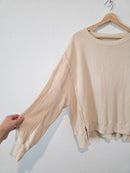 Oversized Waffle Knit Top (S)
