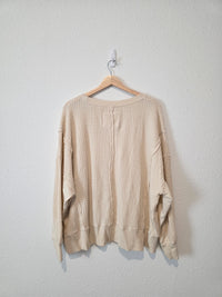 Oversized Waffle Knit Top (S)