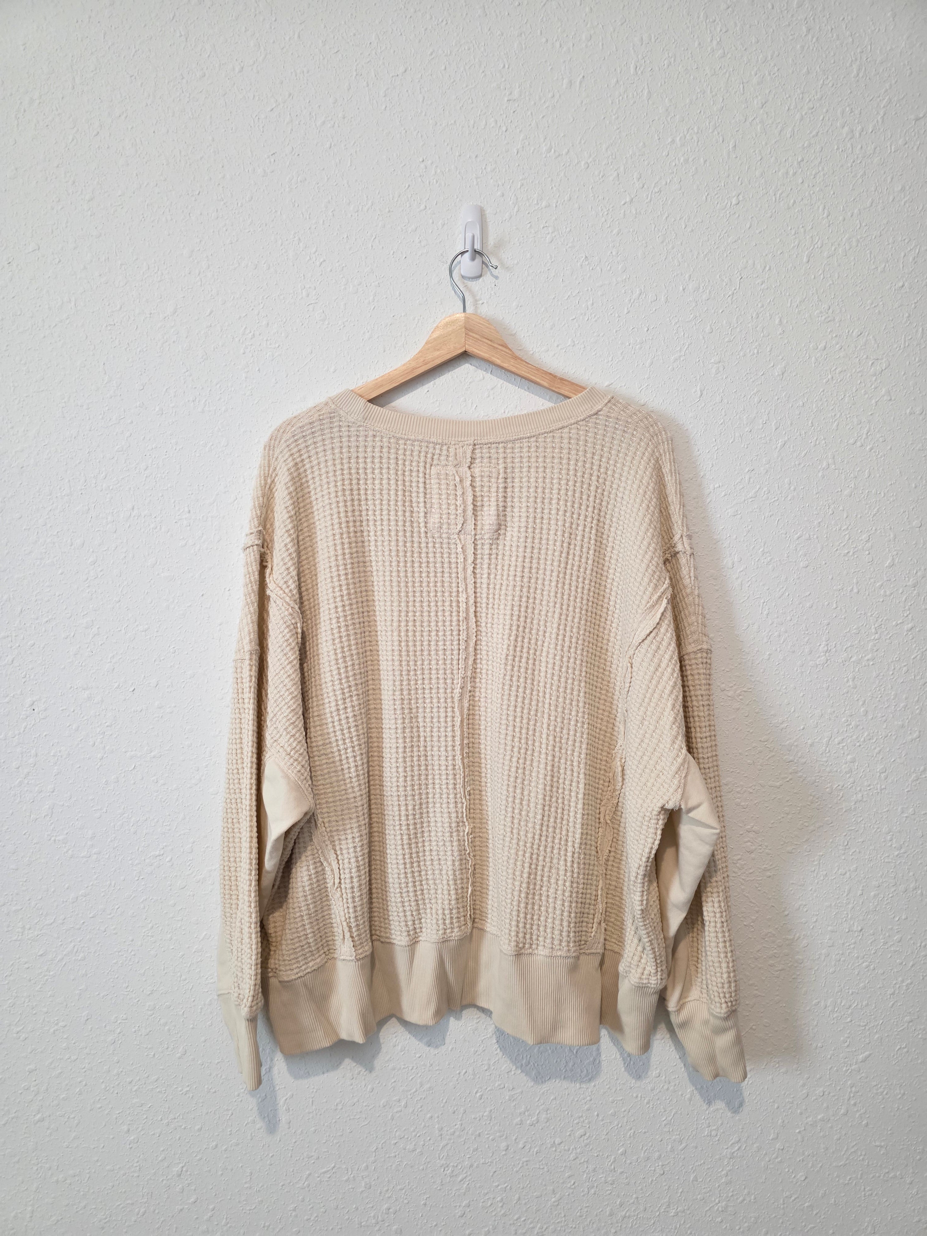 Oversized Waffle Knit Top (S)