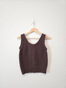 Quince Brown Waffle Sweater Tank (M)