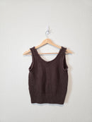 Quince Brown Waffle Sweater Tank (M)