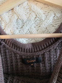 Quince Brown Waffle Sweater Tank (M)