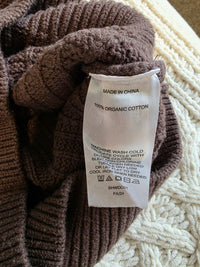 Quince Brown Waffle Sweater Tank (M)