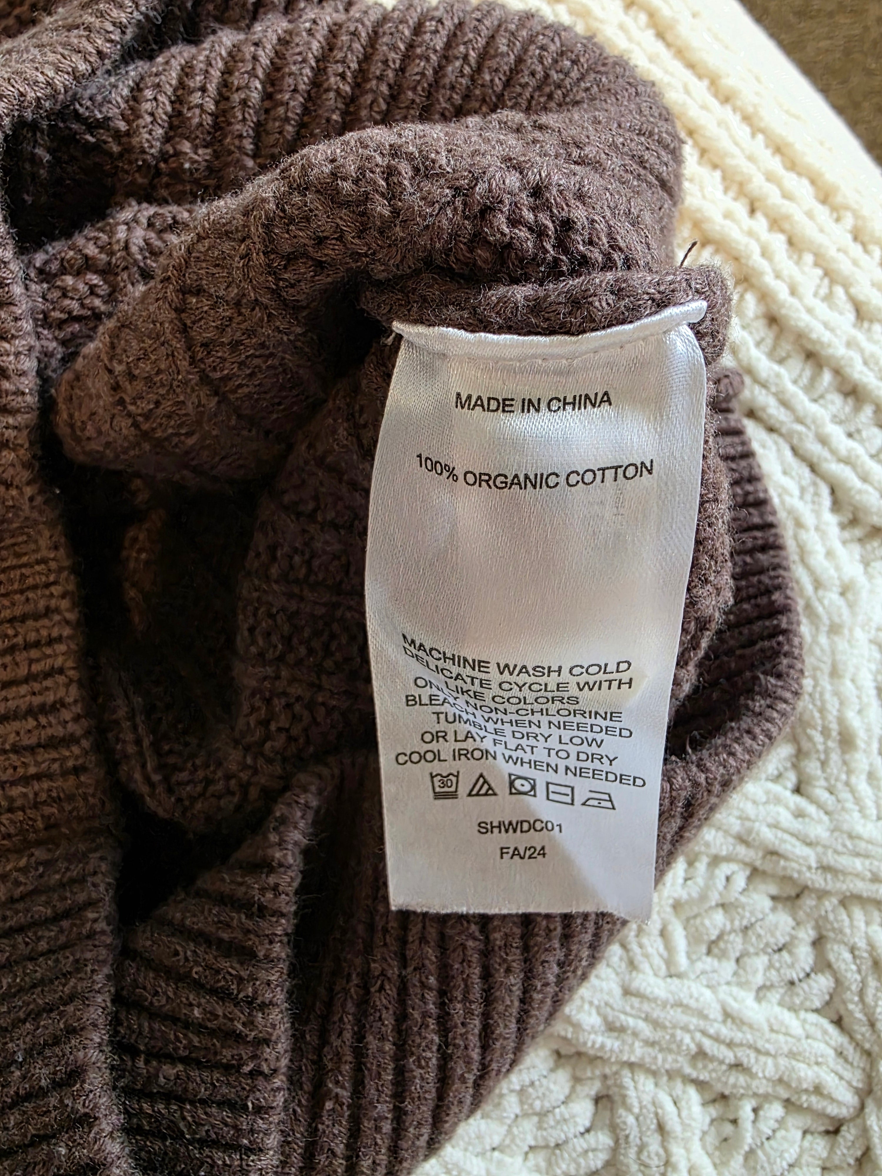 Quince Brown Waffle Sweater Tank (M)