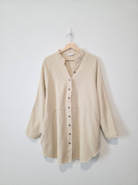 Carly Jean Textured Cotton Button Up (XL)