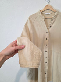 Carly Jean Textured Cotton Button Up (XL)