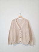 Cotton Linen Cardigan Sweater (XL)