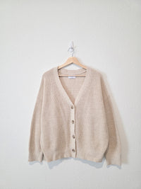 Cotton Linen Cardigan Sweater (XL)