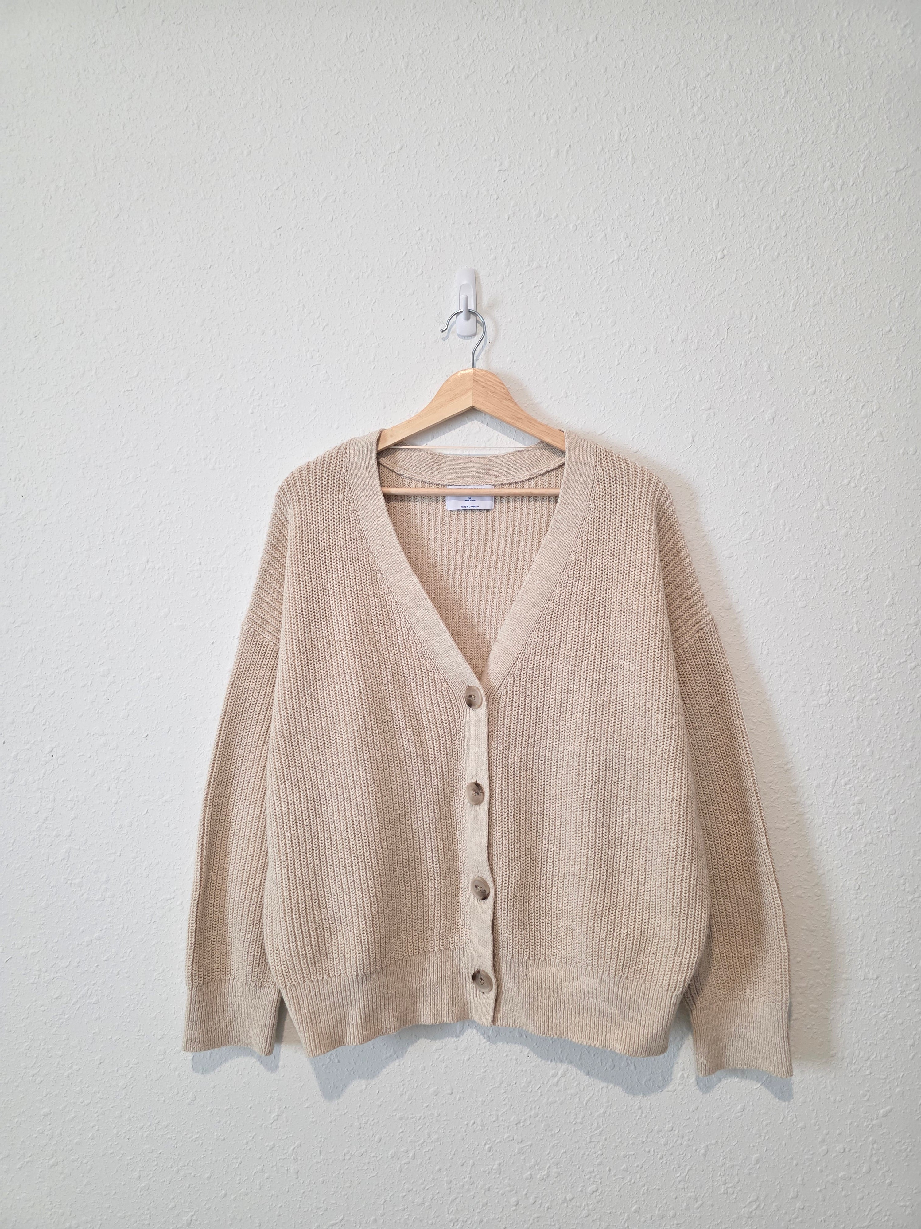 Cotton Linen Cardigan Sweater (XL)