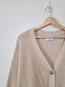 Cotton Linen Cardigan Sweater (XL)