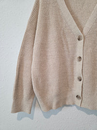 Cotton Linen Cardigan Sweater (XL)