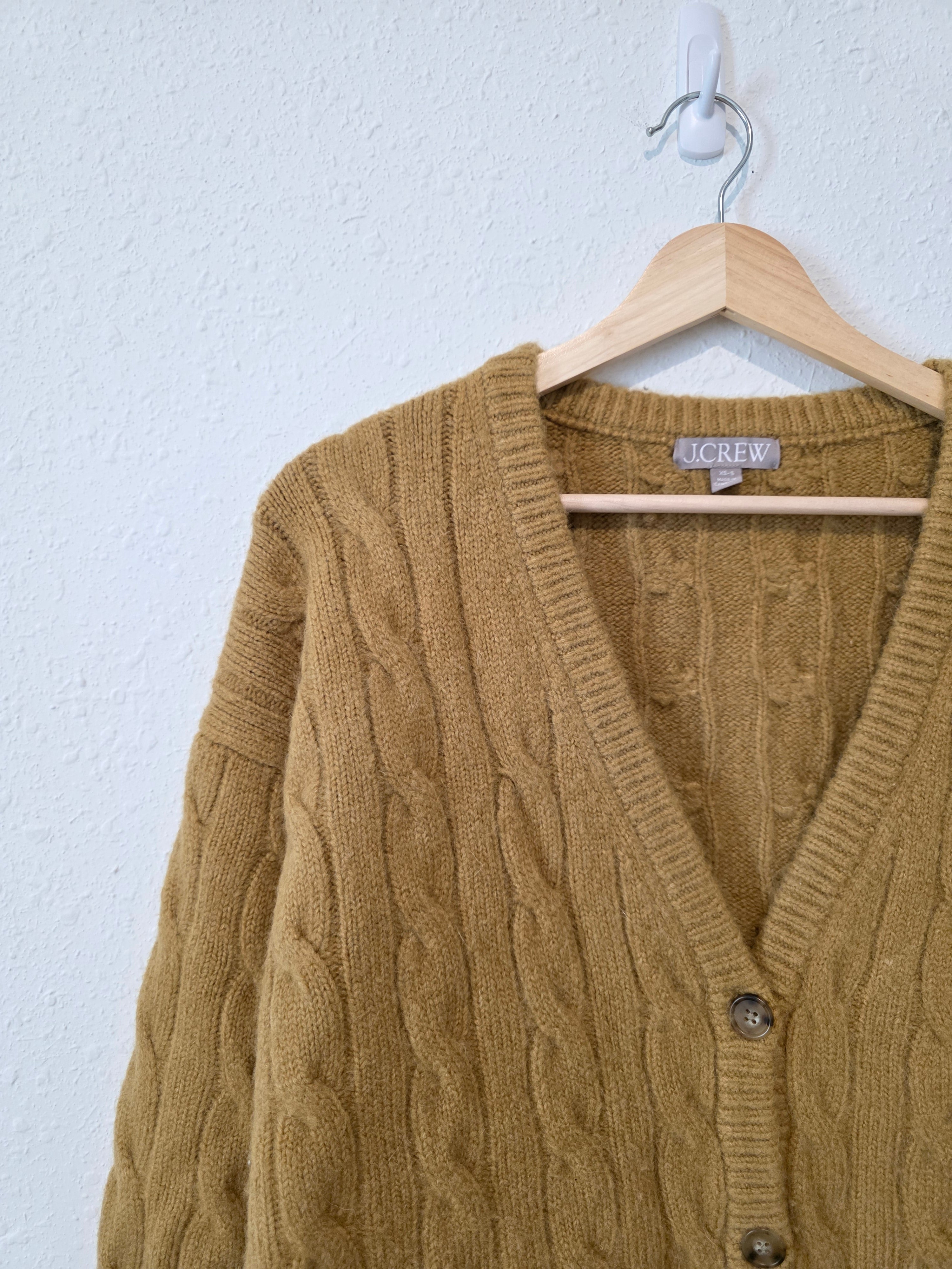 J.Crew Chunky Cable Knit Cardigan (XS/S)