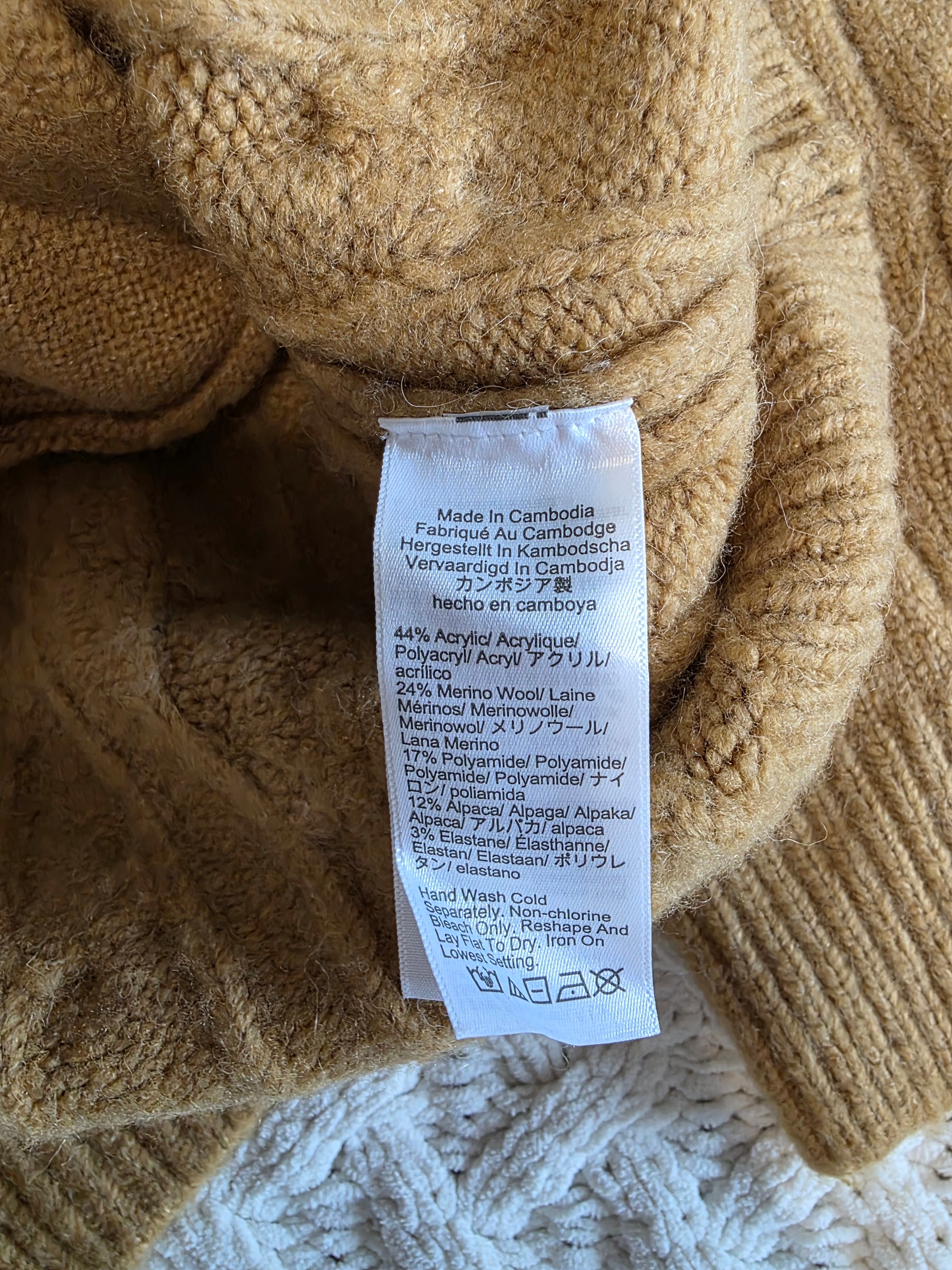 J.Crew Chunky Cable Knit Cardigan (XS/S)