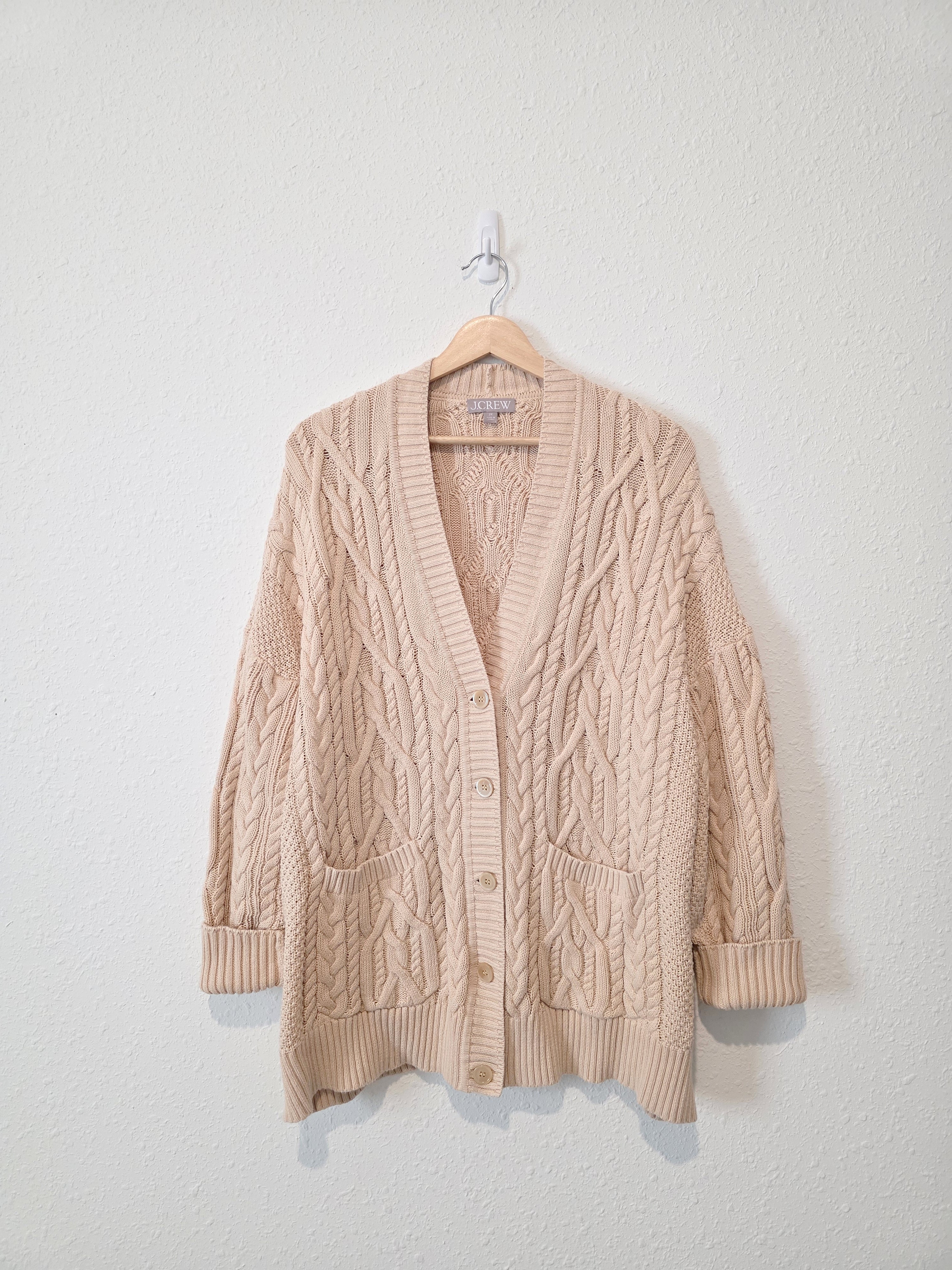 J.Crew Cable Knit Cotton Cardigan (2X)