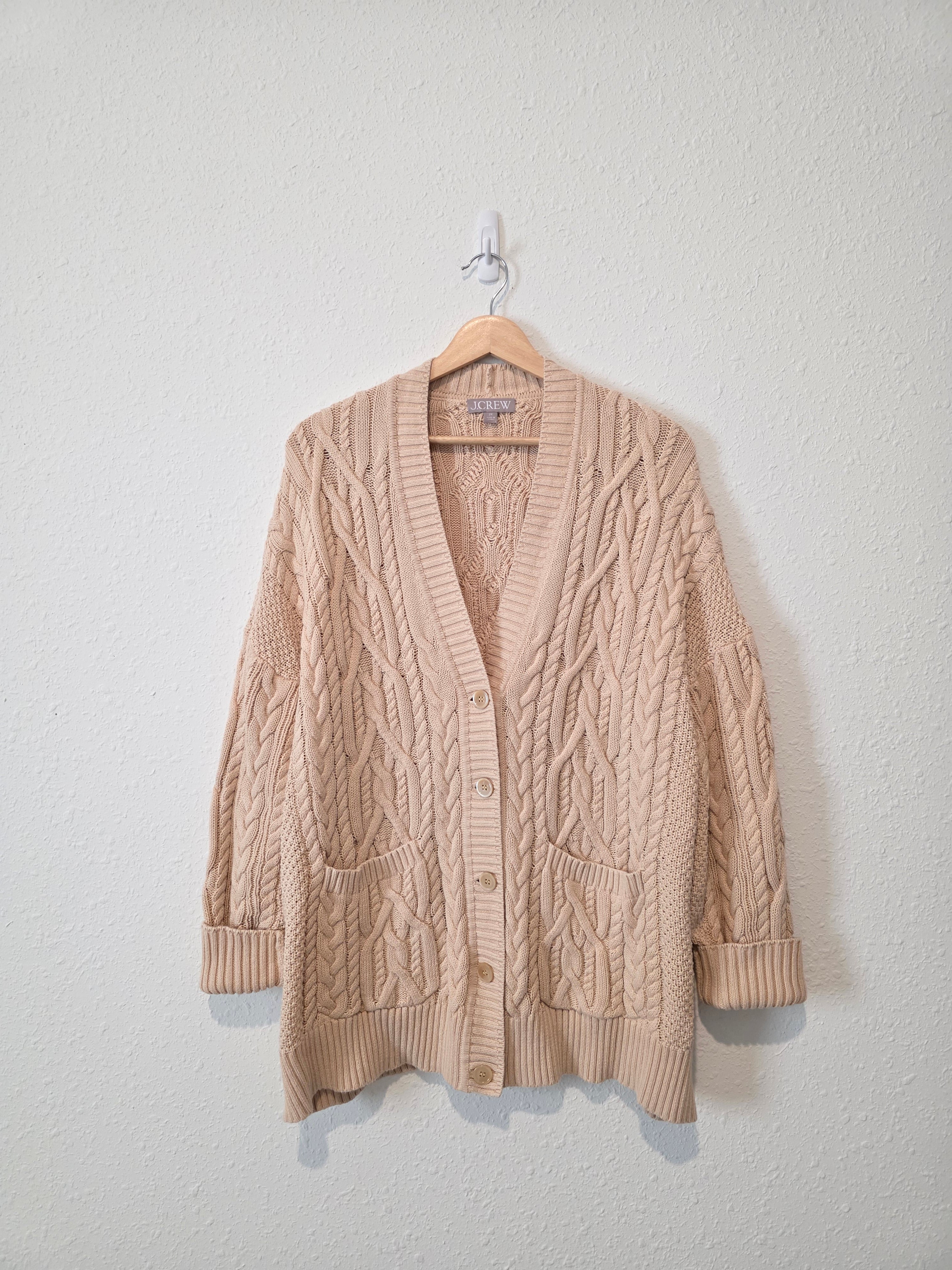 J.Crew Cable Knit Cotton Cardigan (2X)