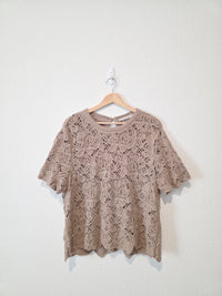 Abercrombie Floral Crochet Top (XL)