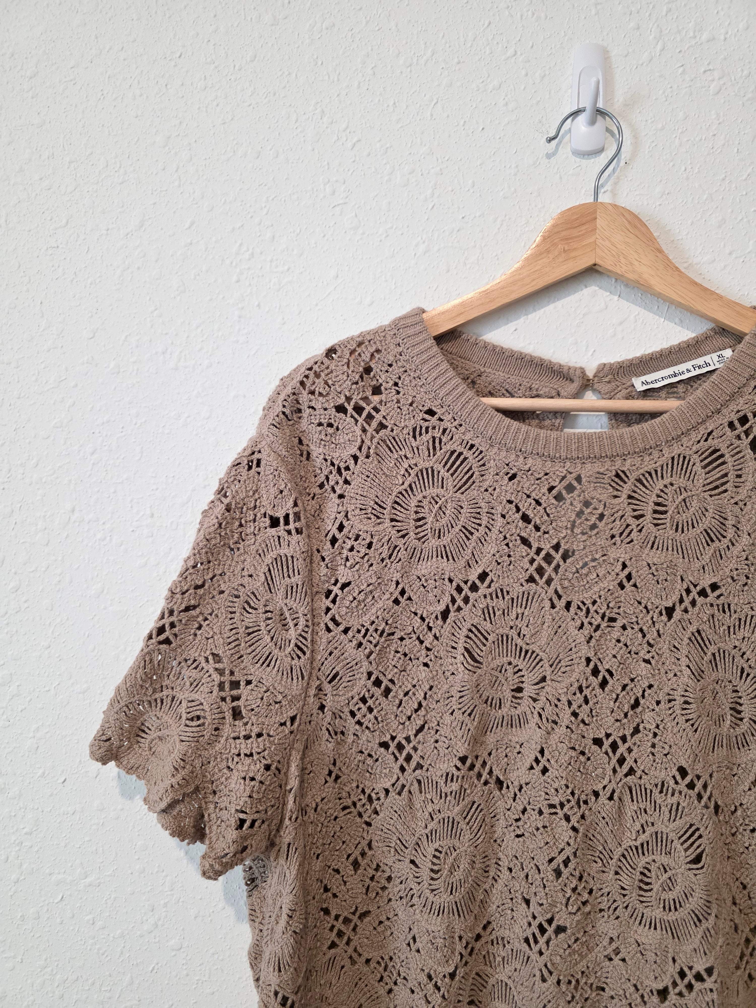 Abercrombie Floral Crochet Top (XL)