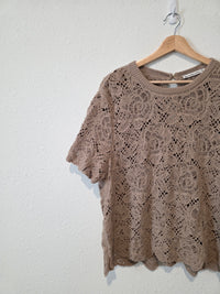 Abercrombie Floral Crochet Top (XL)