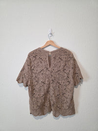 Abercrombie Floral Crochet Top (XL)