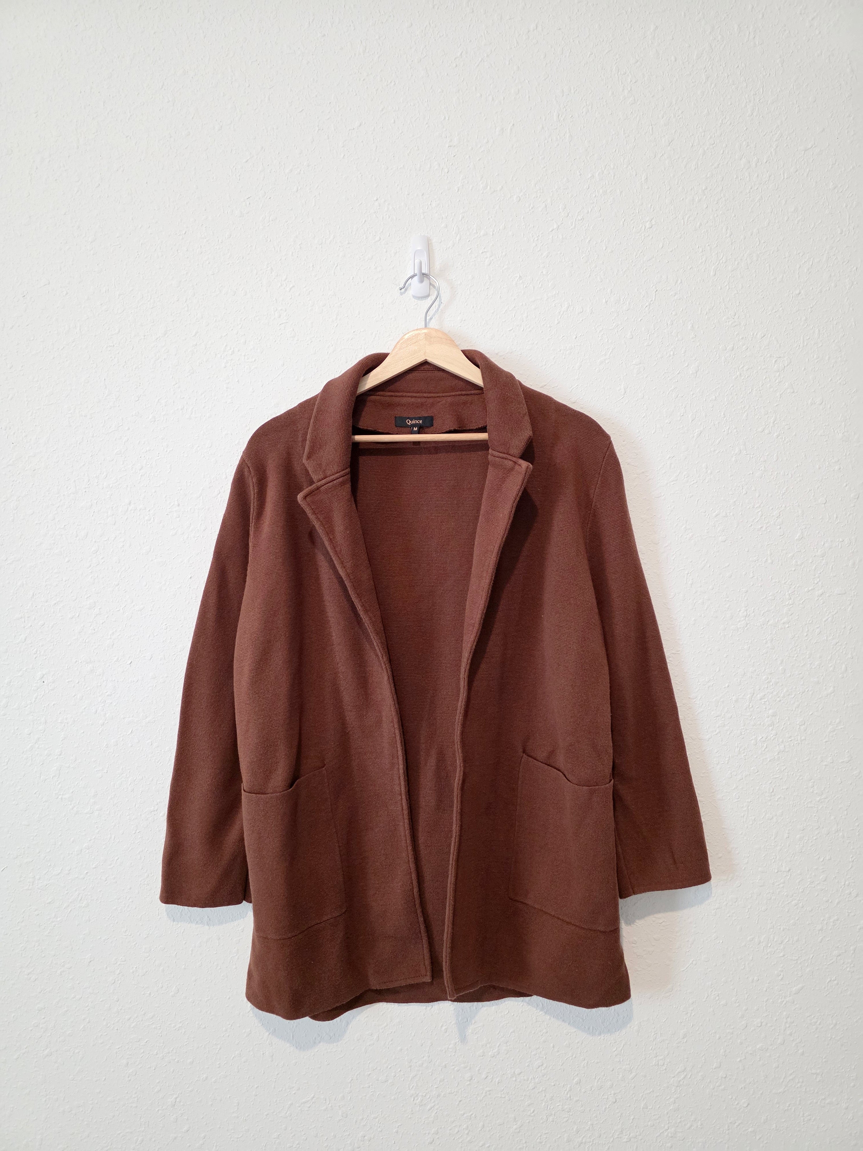 Quince Organic Cotton Sweater Blazer (M)