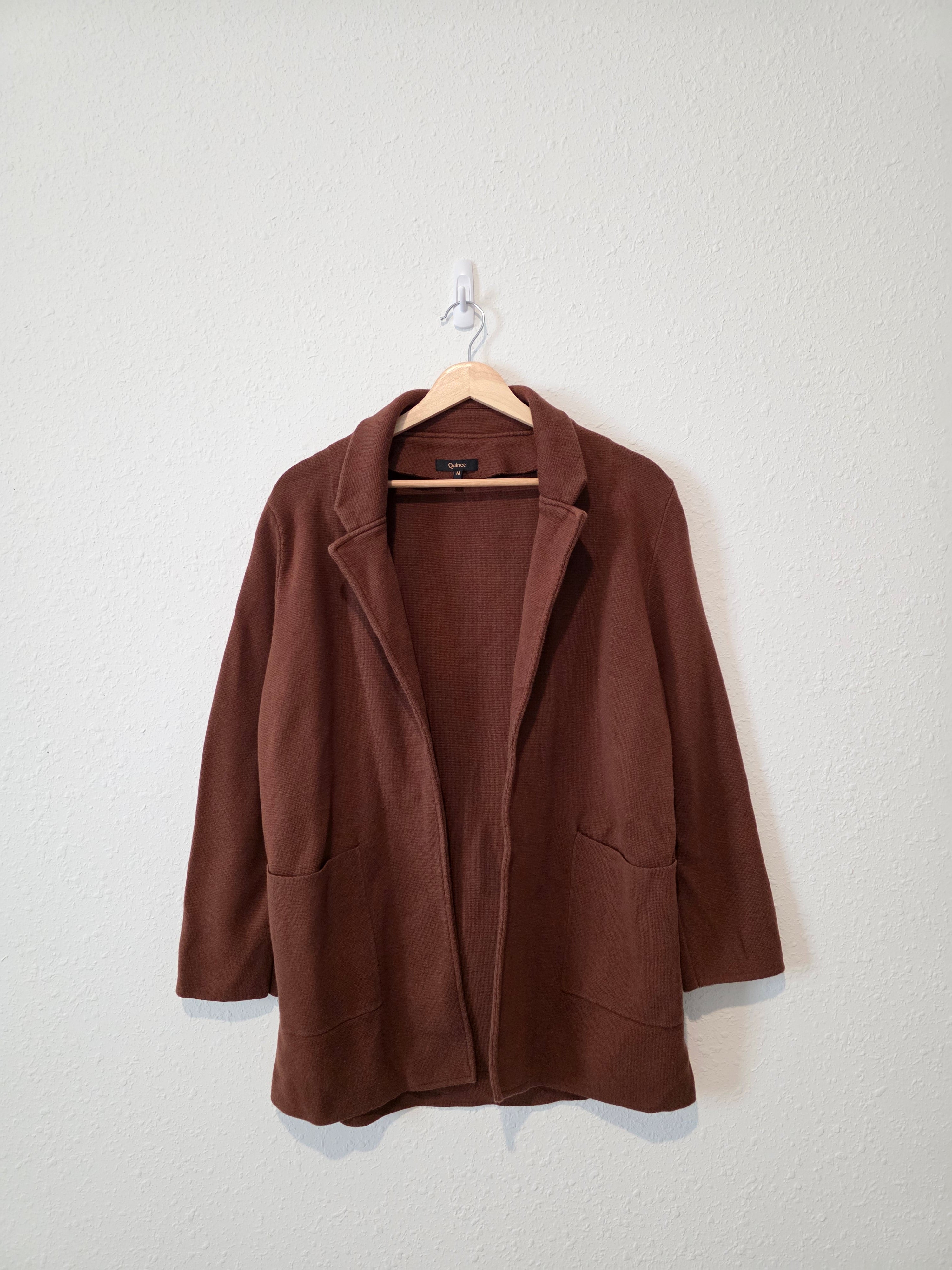 Quince Organic Cotton Sweater Blazer (M)