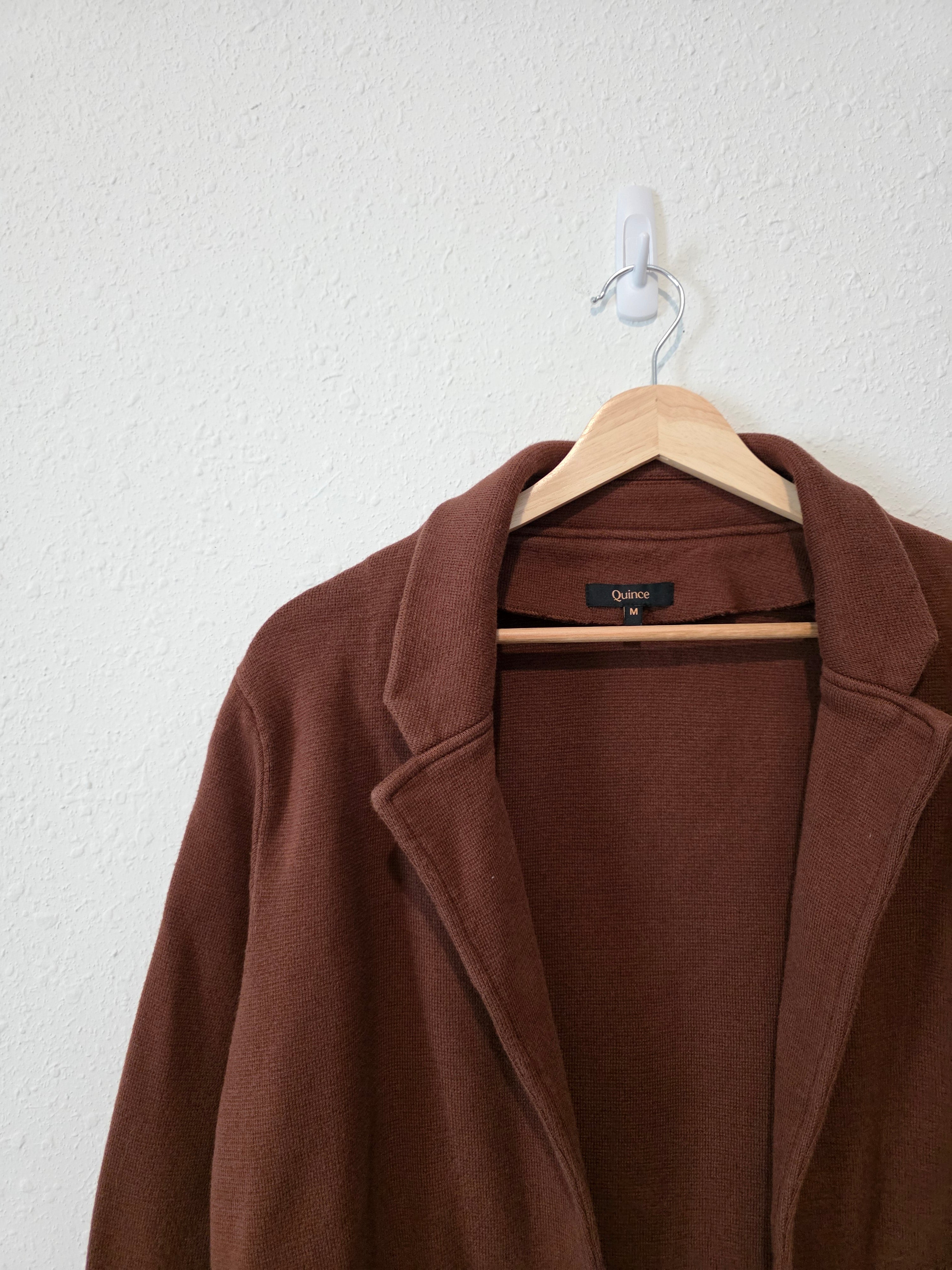 Quince Organic Cotton Sweater Blazer (M)
