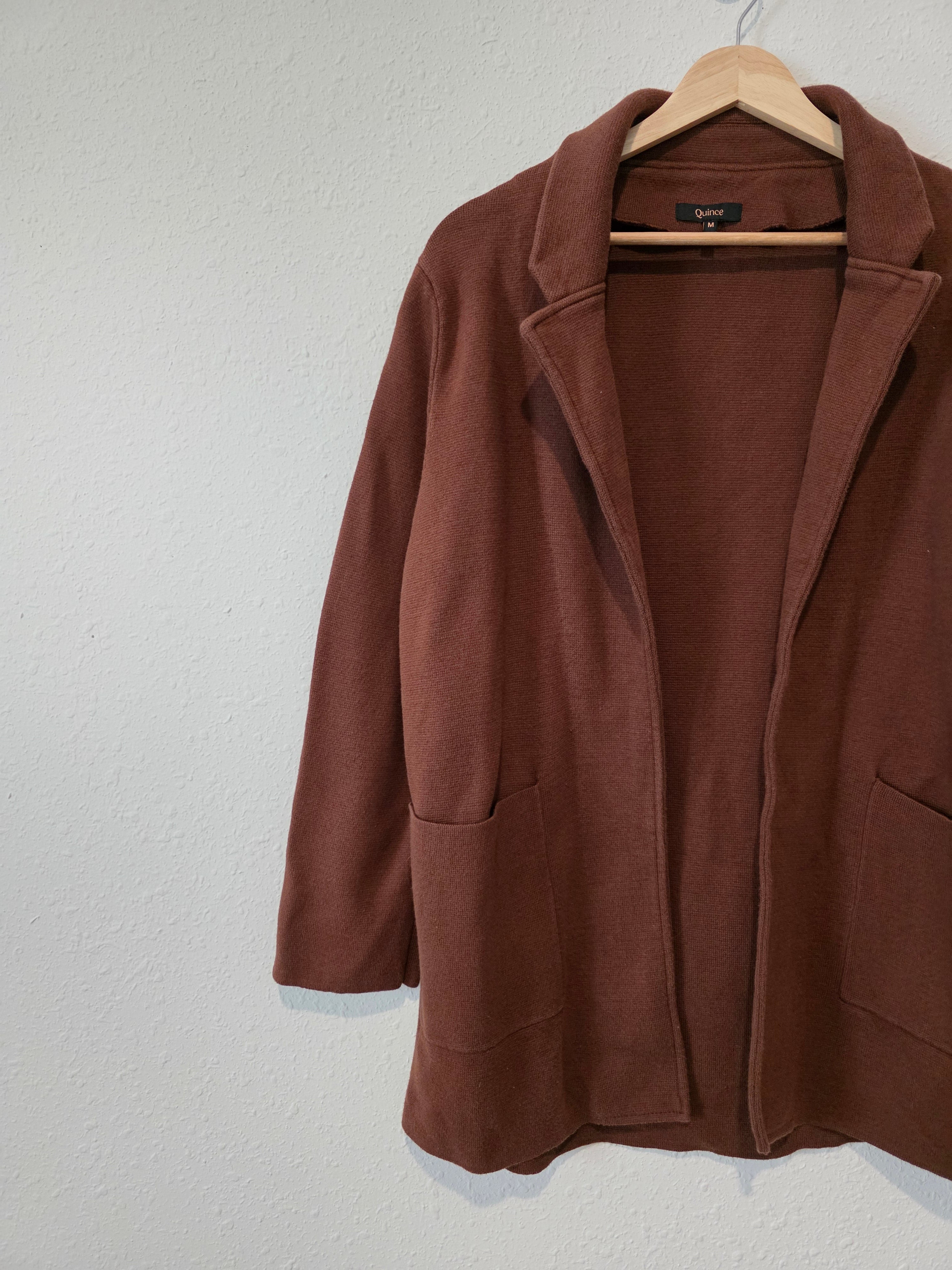 Quince Organic Cotton Sweater Blazer (M)