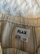 Flax Linen Striped Maxi Skirt (M)