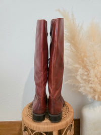 Cognac Tall Leather Riding Boots (11)
