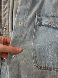 Denim Button Up Shirt Jacket (L)