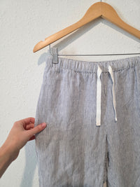 Quince Pinstriped Linen Pants (S)