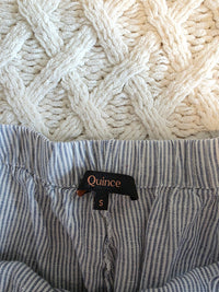 Quince Pinstriped Linen Pants (S)