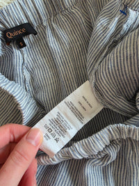 Quince Pinstriped Linen Pants (S)
