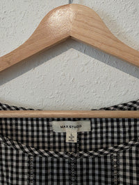 Gingham Puff Sleeve Top (L)