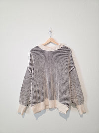 Aerie Striped Chenille Sweater (S)