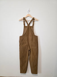 NEW Aerie Brown Corduroy Overalls (S)
