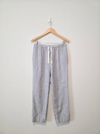 Quince Pinstriped Linen Pants (S)