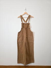 NEW Zenana Camel Wide Leg Overalls (M)