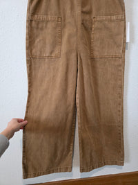 NEW Zenana Camel Wide Leg Overalls (M)