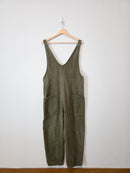 Free People Olive Jumpsuit Overalls (S)