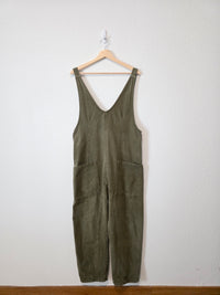 Free People Olive Jumpsuit Overalls (S)