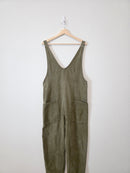 Free People Olive Jumpsuit Overalls (S)