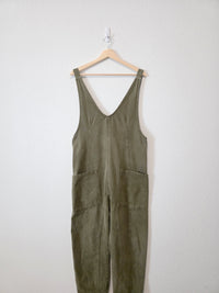 Free People Olive Jumpsuit Overalls (S)
