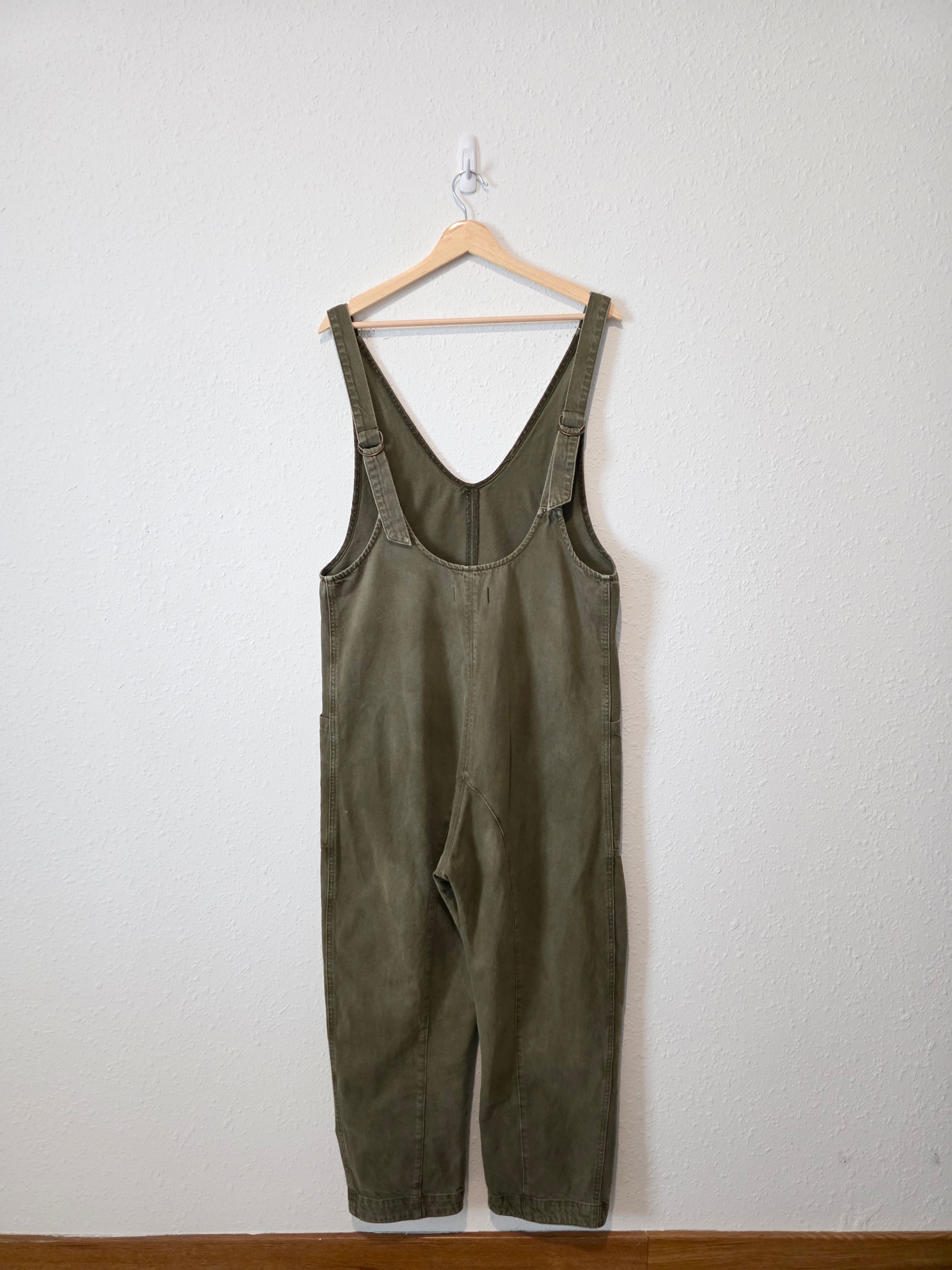 Free People Olive Jumpsuit Overalls (S)