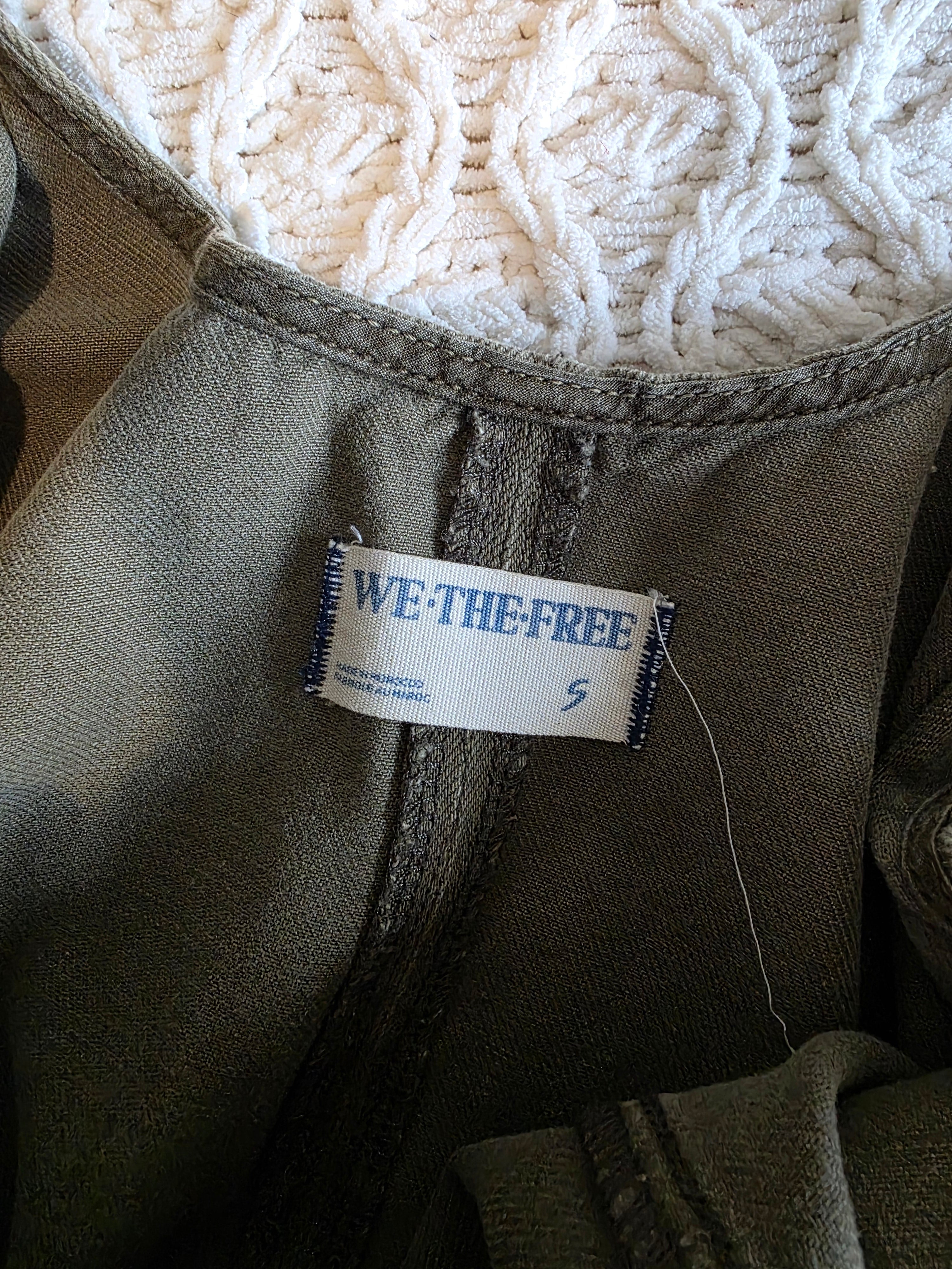 Free People Olive Jumpsuit Overalls (S)