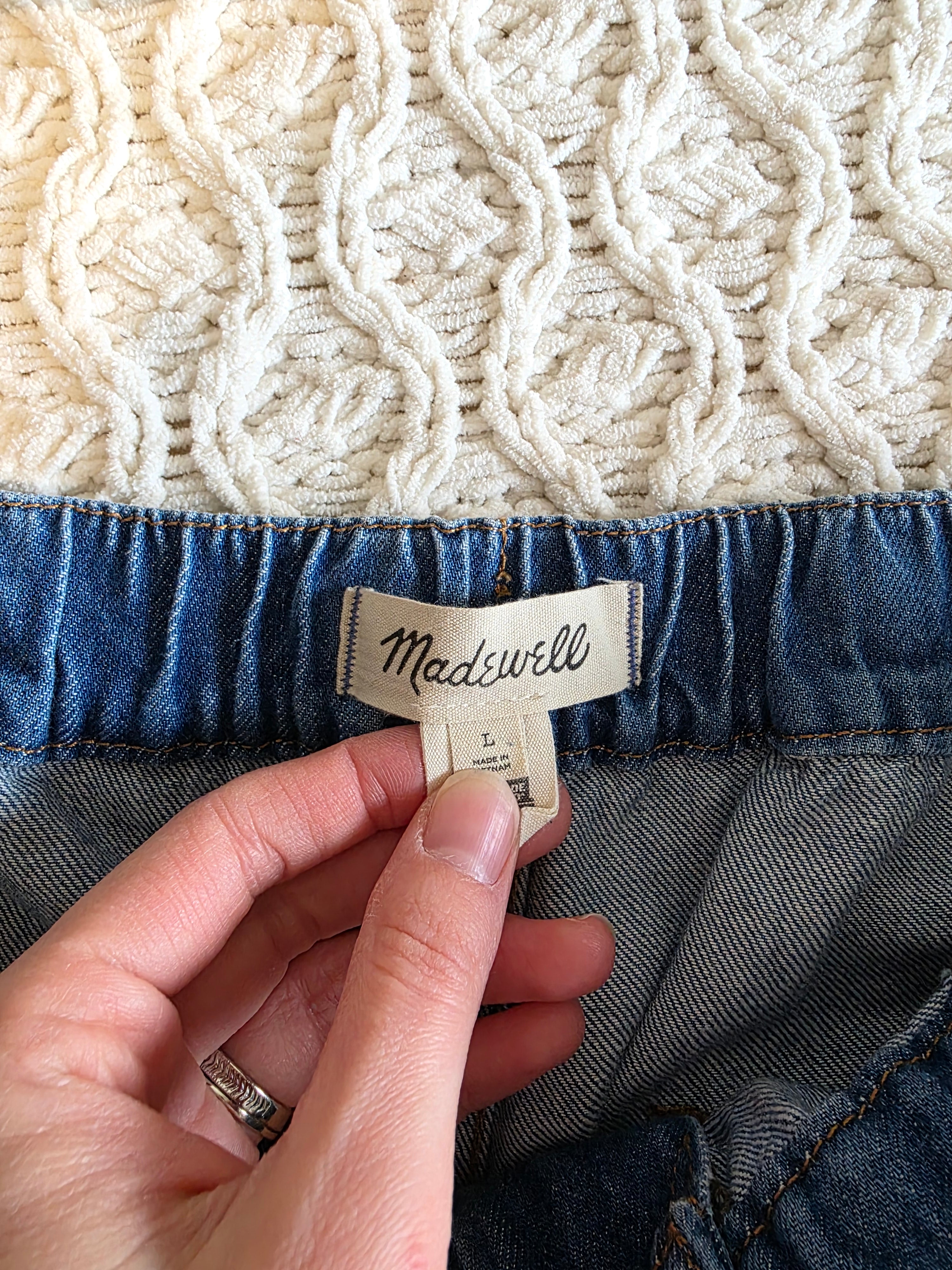 Madewell Denim Loose Pull On Jeans (L)